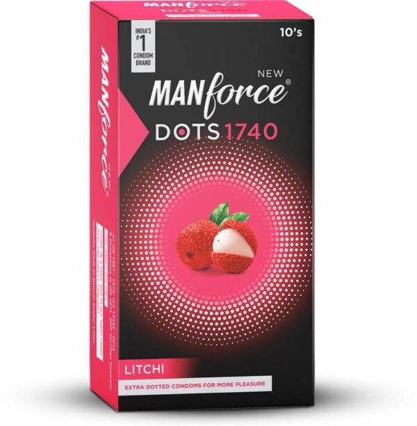 Manforce Extra Dotted Litchi Flavoured Condoms