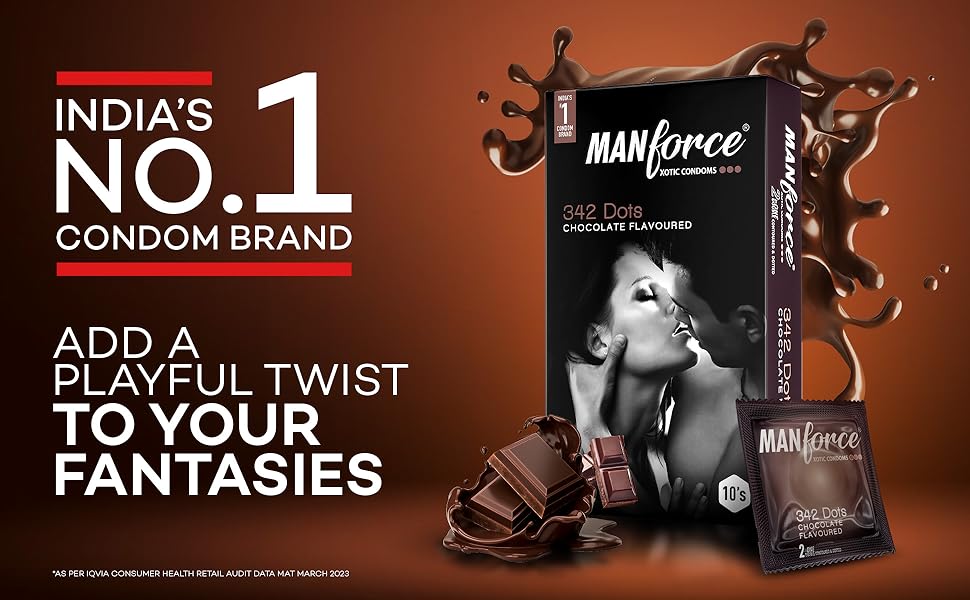 Manforce 342 Dots Xotic Condom Chocolate