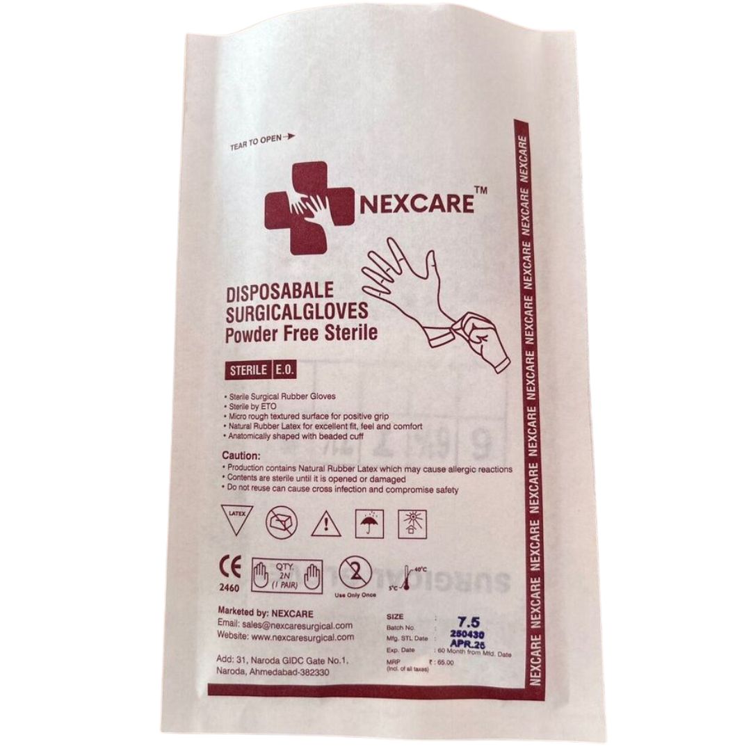Nexcare Sterile Surgical Gloves Powder Free
