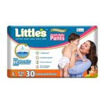 Little's Baby Diapers L Size (Large) Pants Style | 9-14 kg