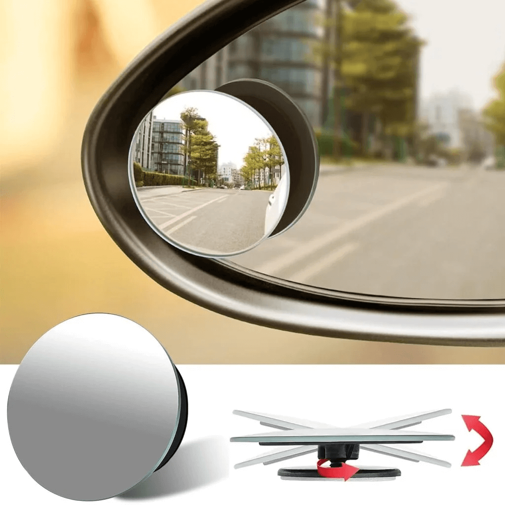 Car blind spot mirror for improved driving visibility