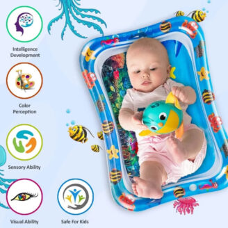 Colorful baby tummy time water mat