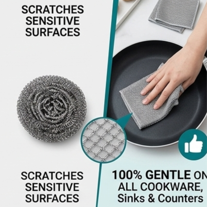 Pack Non-Scratch Wire Dishcloth