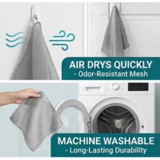 Wet and Dry Cleaning Dish Wash Cloth Scrubber Wet and Dry Cleaning Dish Wash Cloth Scrubber
